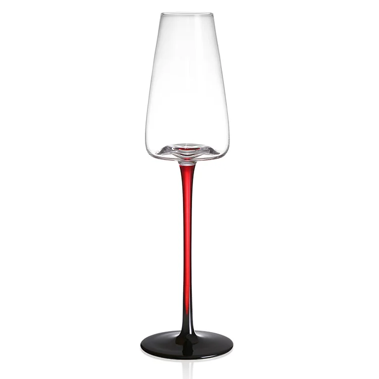 Top seller 240ml hand crafted custom crystal bar glassware drinkware white red wine drinking glasses flutes set champagne glass