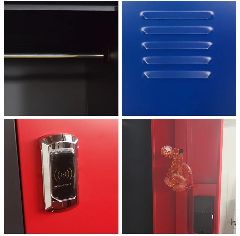 High Quality Blue metal 6 door steel  locker cabinet