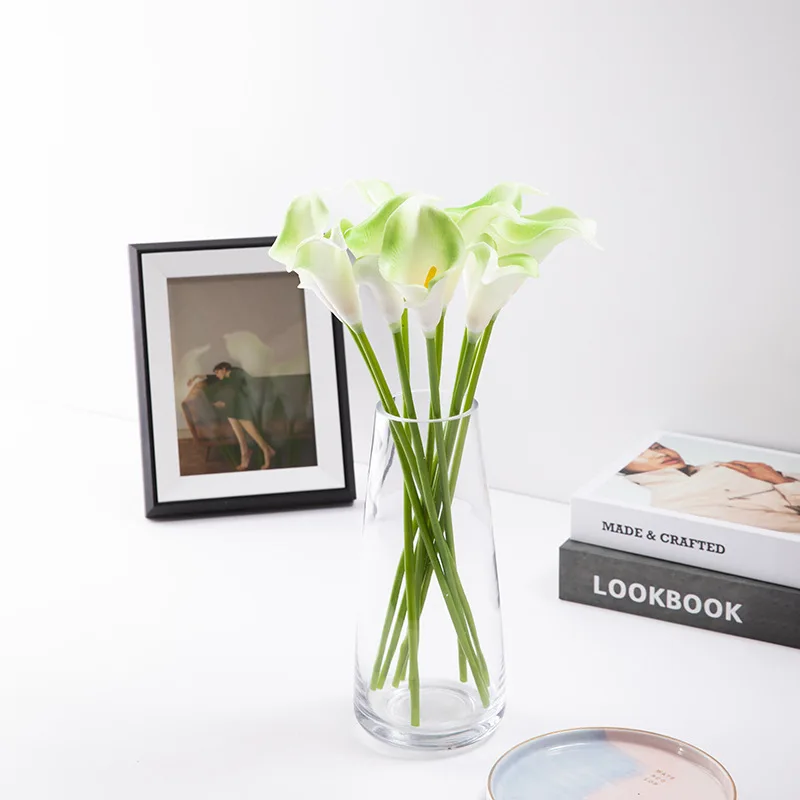 Real Touch Latex Centerpiece Flower Mini calla lily artificial flowers for DIY Wedding Bridal Bouquet Garden