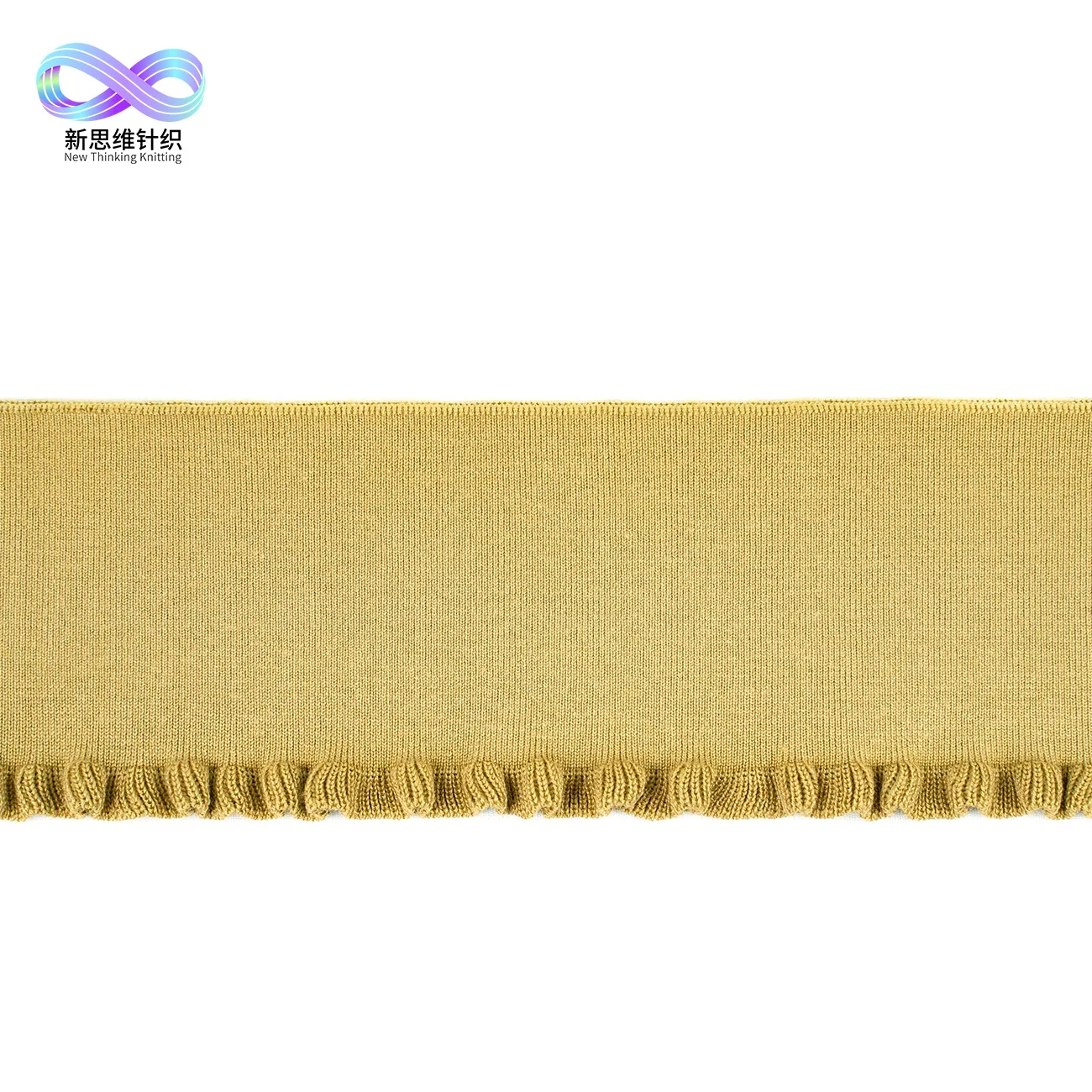 Comfortable mercerized cotton flounce trim of knit rib dress accessories