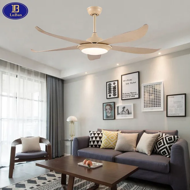 Modern design 56 inch Ceiling Fan with LED Light Remote Control, 5 ABS Blades, Noiseless Reversible DC Motor, 5-speed