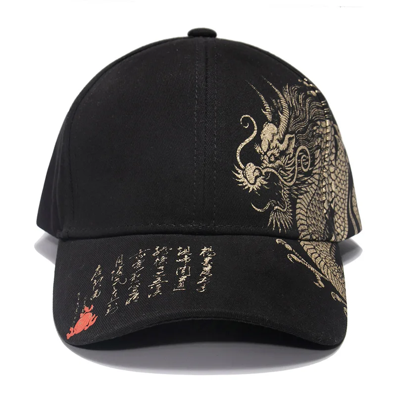 Chinese style dragon pattern baseball cap sports cap