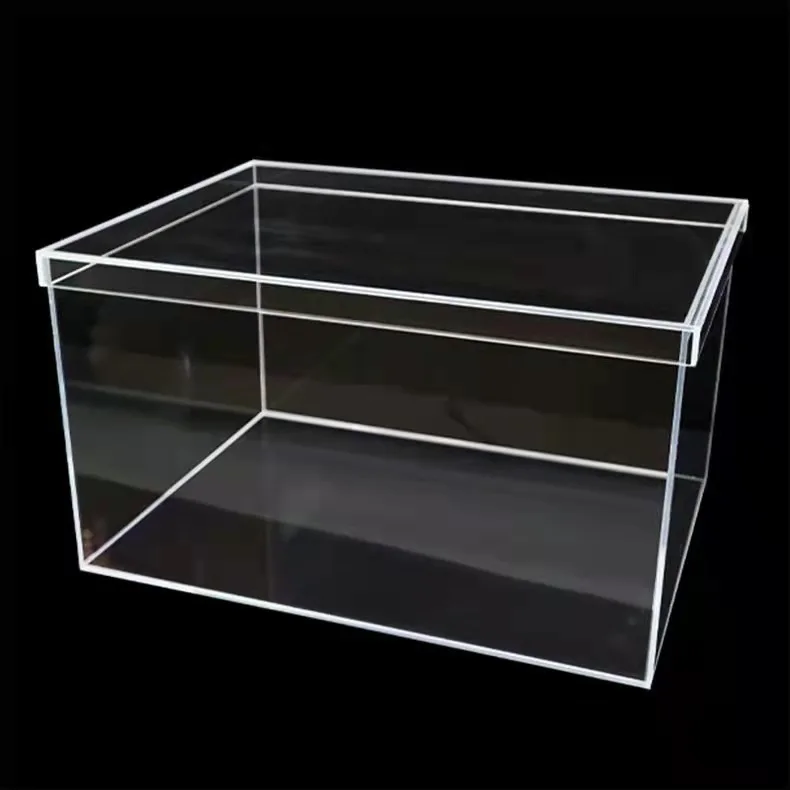 Clear Transparent Custom Logo Organizer Boxing For Men Women With Plastic Container Storage Case Acrylic Shoe Box