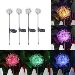 Factory Wholesale LED Flower Dandelion Multicolor Waterproof Stainless Steel Landscape Pathway Yard Flower Garden Lawn Lights