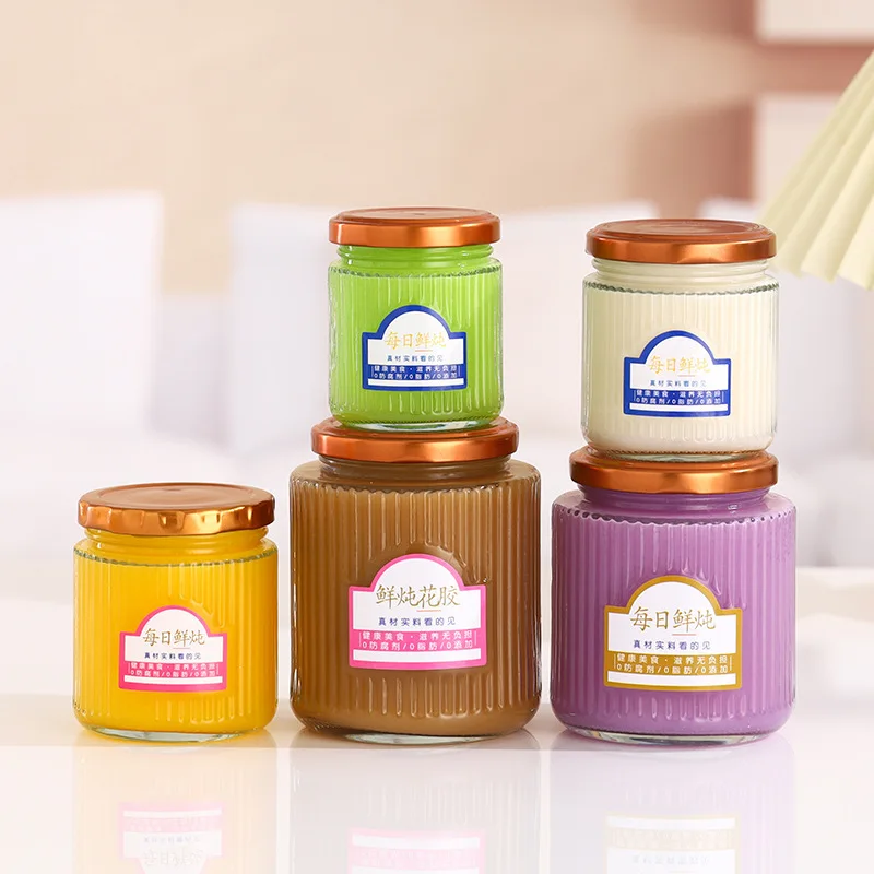 Горячая распродажа, высококачественная прозрачная Широкая стеклянная банка для хранения продуктов с металлической крышкой