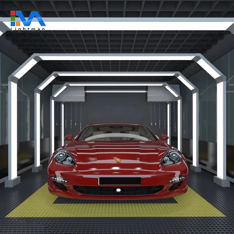 6500K светодиодный туннельный светильник алюминиевый корпус автомобильная мастерская светодиодные линейные светильники