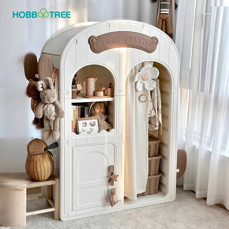 plastic baby closet movable chest corner cupboard rack kids storage cabinet wardrobe for children