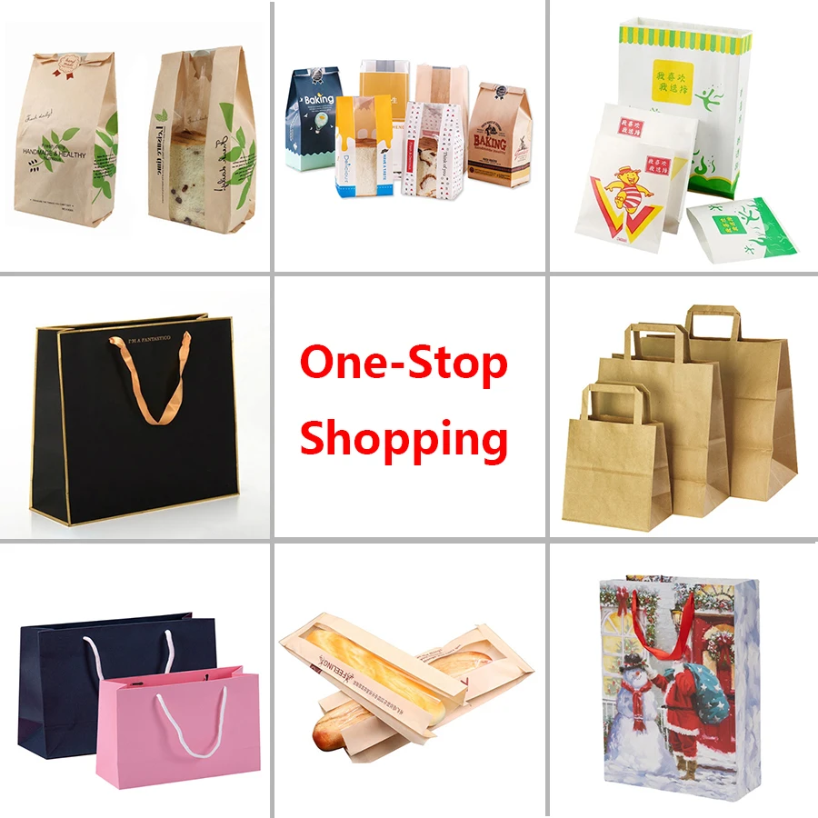 KM packaging bags custom printed shopping paper bags with your own logo
