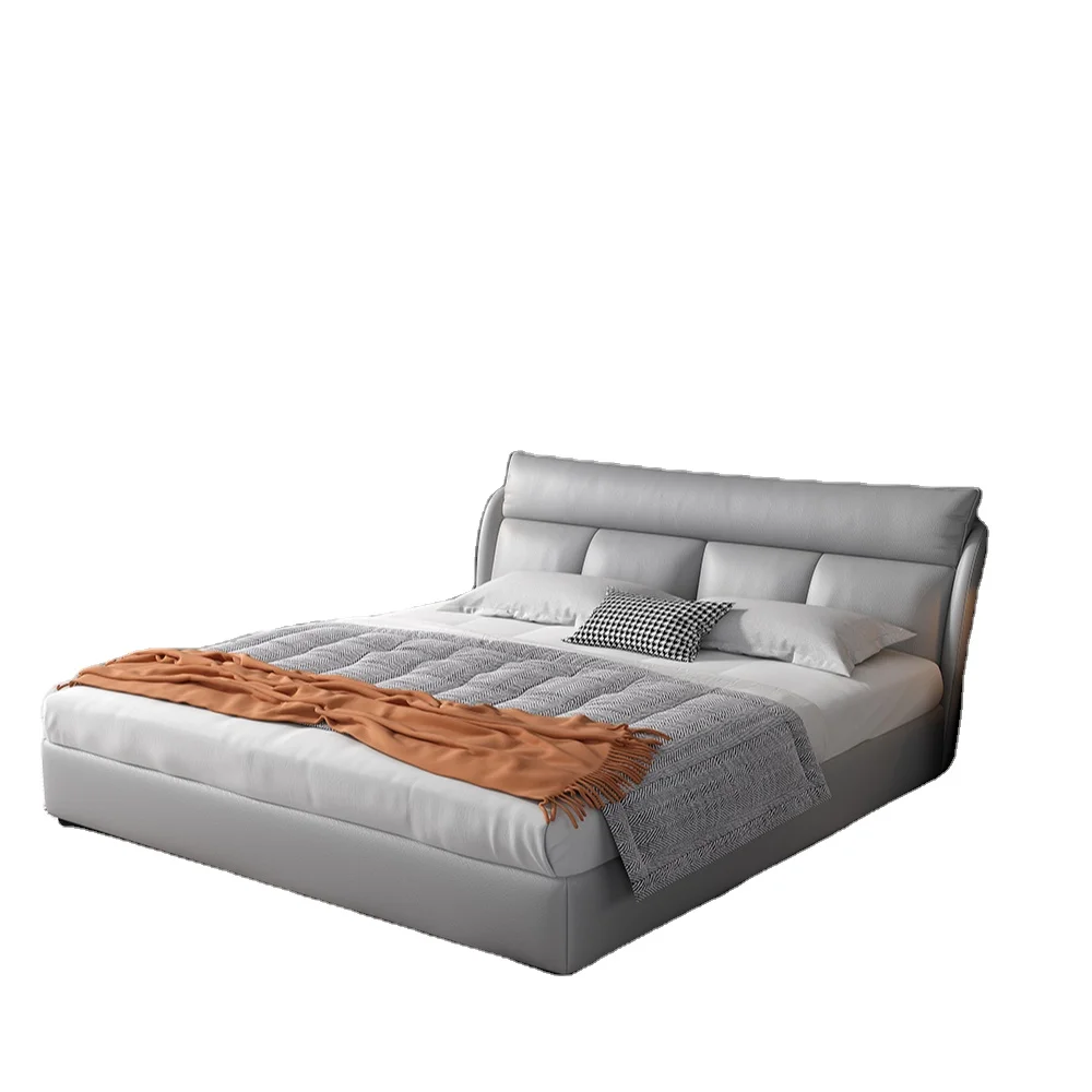  Modern comfort Furniture Wooden Headboard Fabric bed Storage Double Bed in bedroom beds with storage