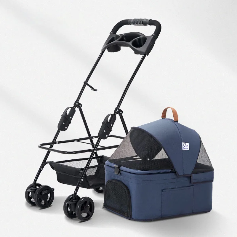 
Lealoncat handmade luxury folding detachable pet stroller for dog /outdoor dog strollers pet trolley / pet stroller carrier 