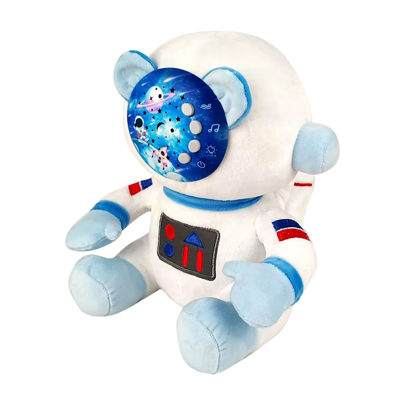 Hot Selling baby Fashion Cartoon Animal Comfort Star Projection Plush Toys kids Sleeping Doll gifts with Sound and Light