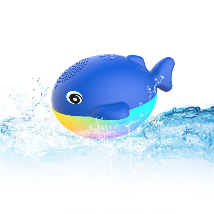 2024 Best Sellers Products IP68 Waterproof Smart Home Night Lights Cute Mini Dolphin Wireless Speaker Portable Cartoon Speaker