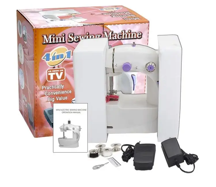 201  Household Mini Multi-function Domestic  Electric Home overlock Sewing Machine with sewing kit set sewing machines