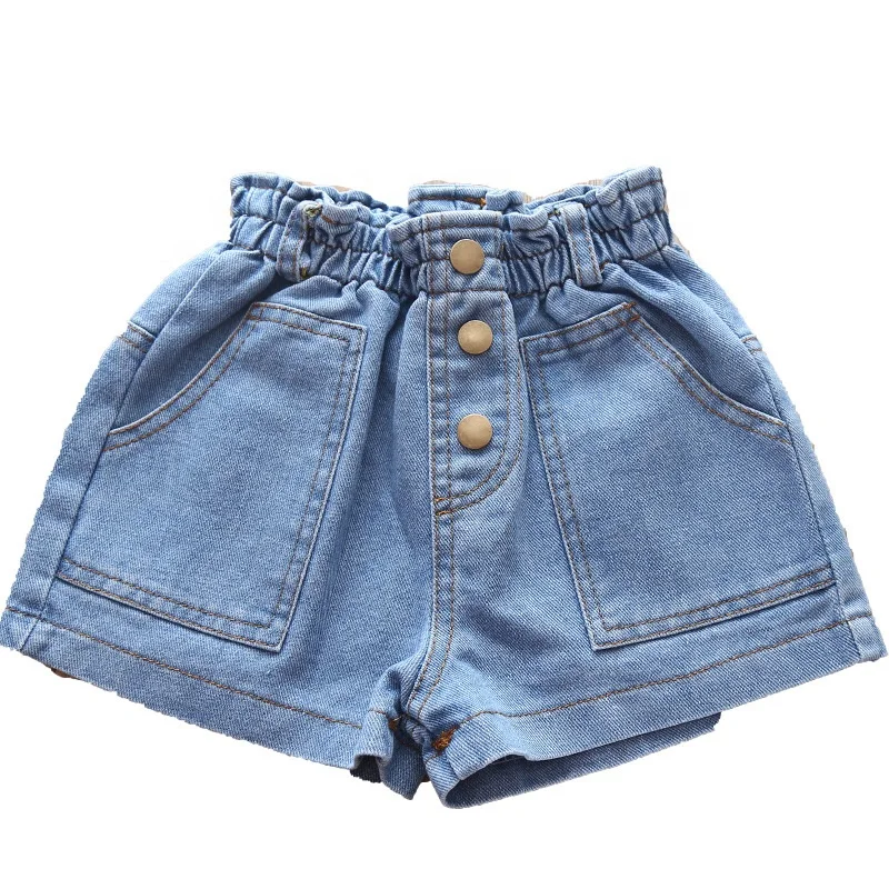 Оптовая продажа; Повседневные корейские джинсовые шорты; Летние джинсы для маленьких девочек; Короткие шорты для маленьких девочек
