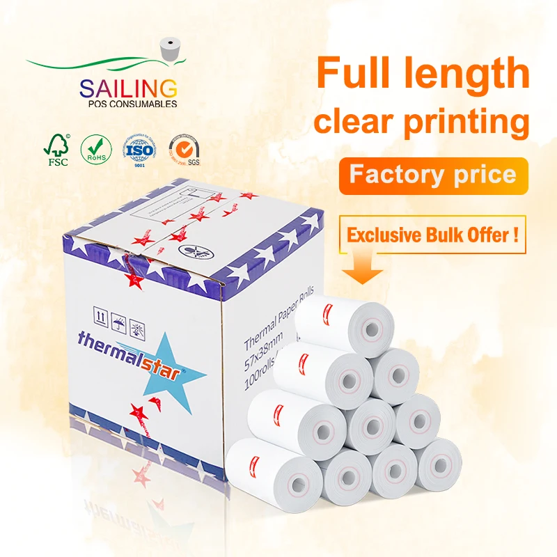 Excellent Top Supplier Thermal Paper Factory Speclize in Thermal Paper 57mm*40mm,80*80mm