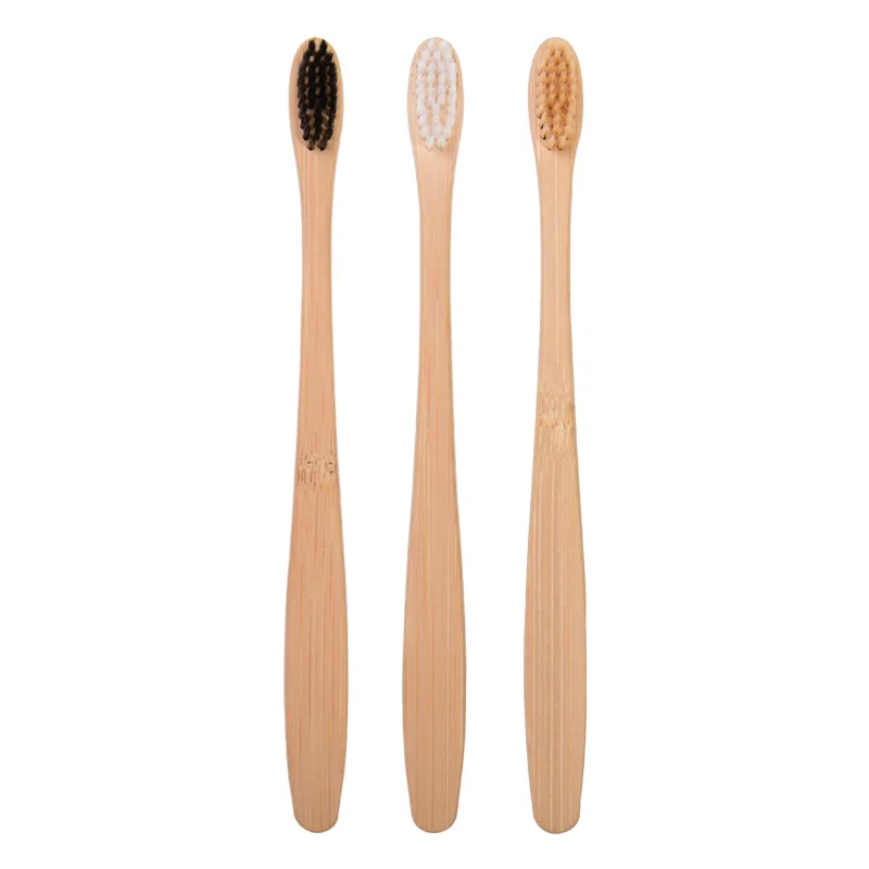 CE Approved Natural Custom Engraving Logo Charcoal Moso Bamboo Toothbrush