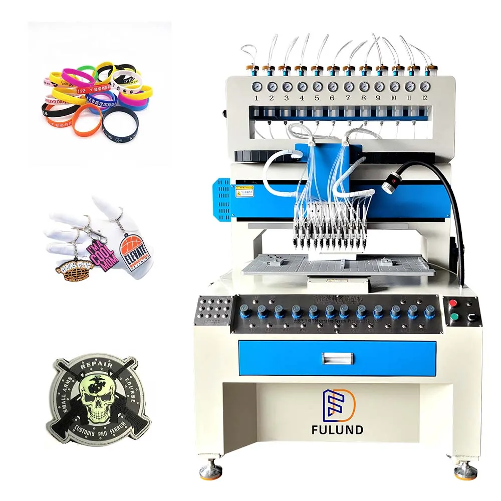 12 colors super smart enamel Machine medals lapel pins keychains enamel coloring machine automatic dispenser machine