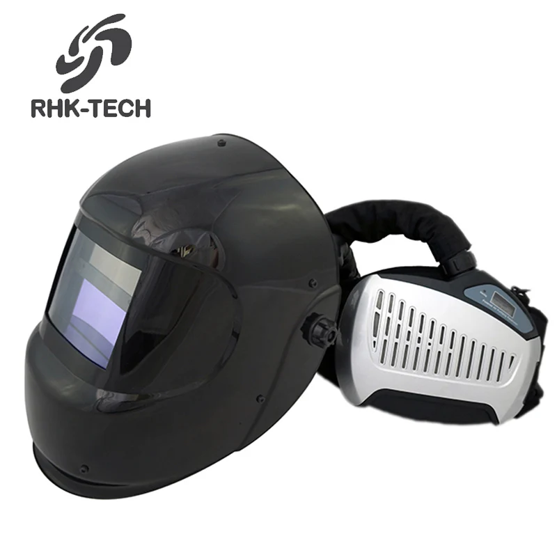 RHK 2024 High Quality CE PAPR Auto Darkening Solar Powered Air Purifying Respirator Welding Helmet with Ventilation System