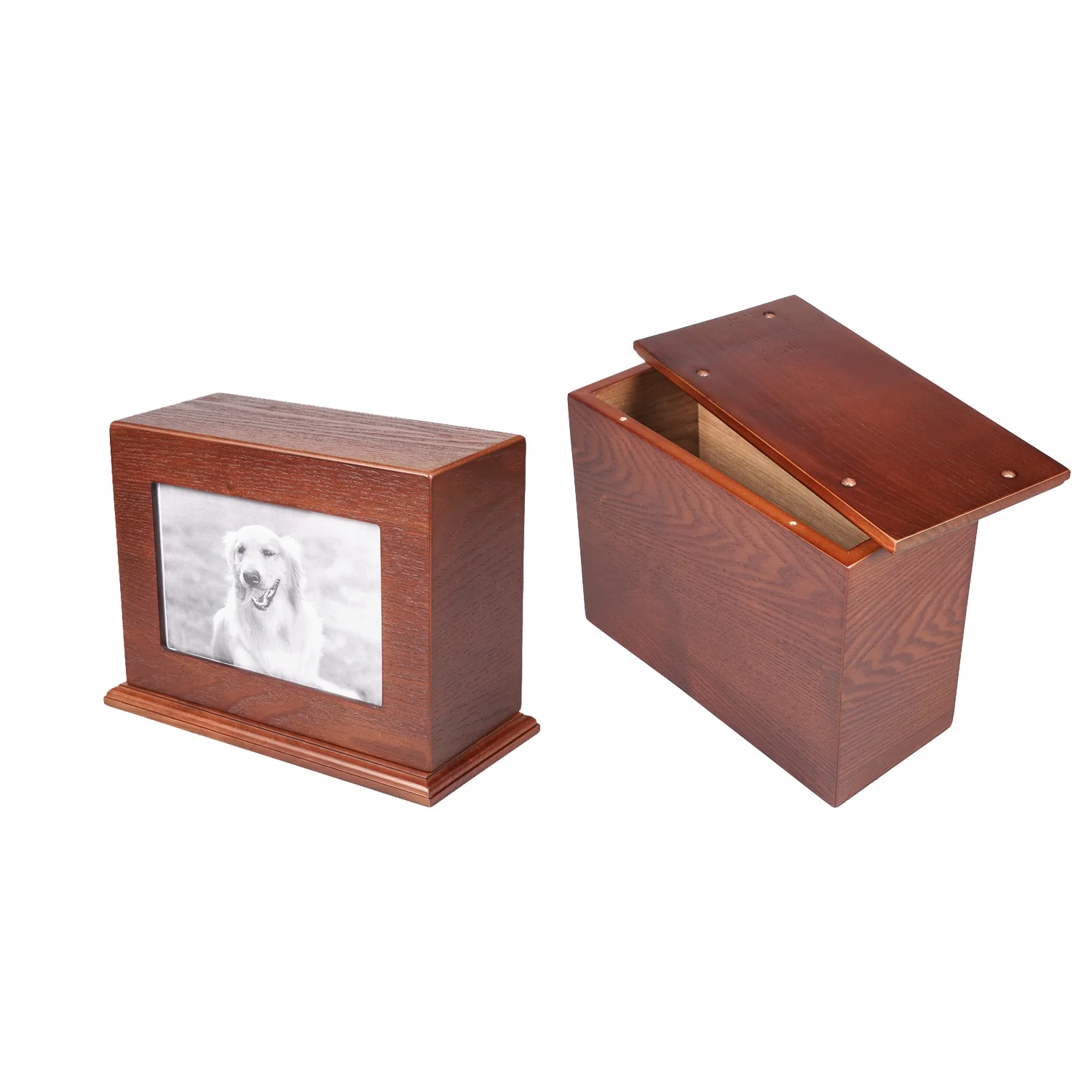 High Quality Eco - Friendly Paint Handmade Custom Wooden Cremation Urn For Pet