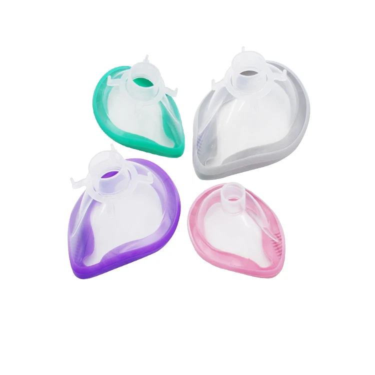 Gas Valve Up Disposable High Quality PVC And Silicone Rotational Inflatable Anesthesia Face Facial Oxygen Breathing Mask