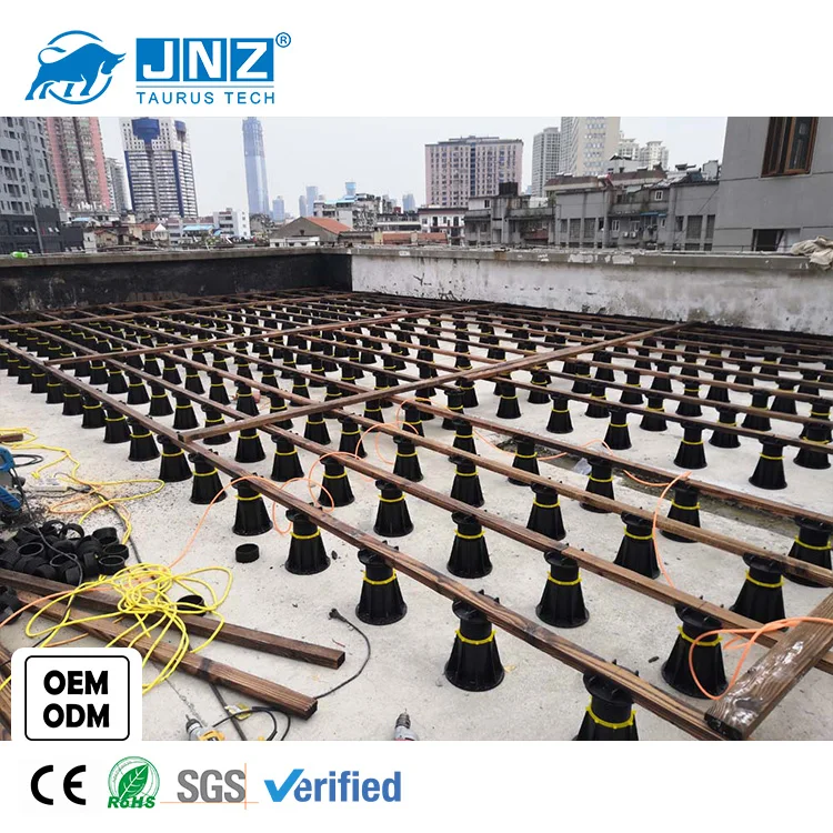 Простая установка Регулируемая поднятая напольная стойка для композитного настила