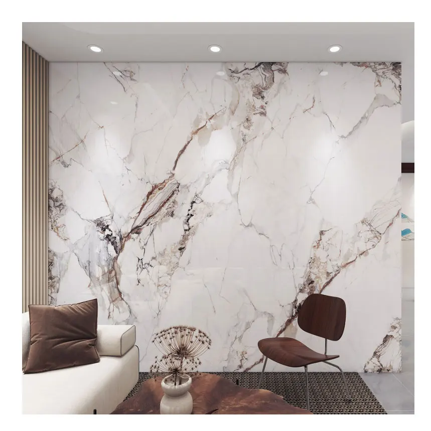 Bamboo Crystal Charcoal Wood Veneer Stone Grain Continuous Texture Composite Wall Panel Boards for Decoration