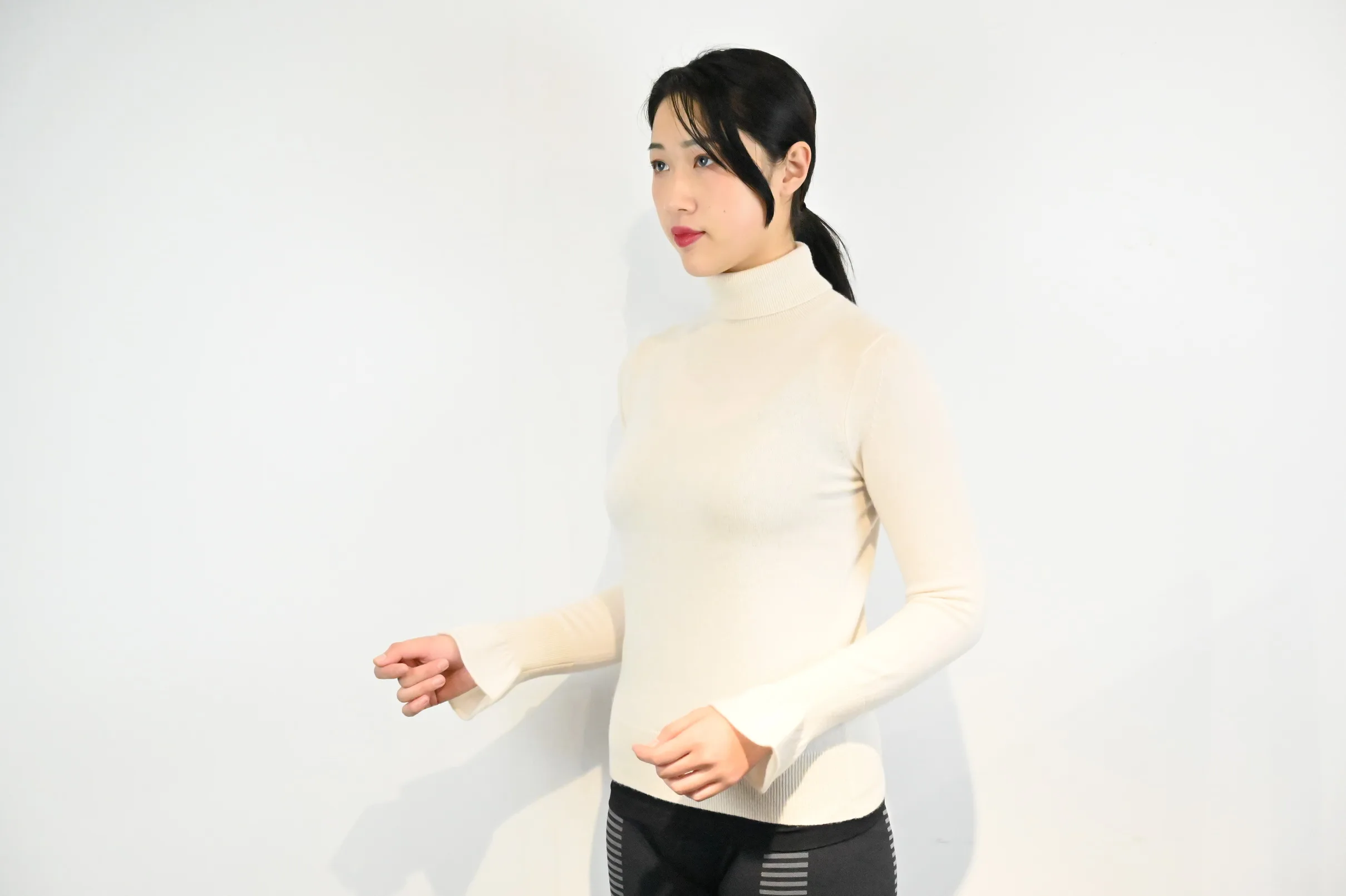 
Girls Basic Turtleneck High Neck Bodycon Sweaters Knitted 100% Cashmere Pure Fall Winter Custom Logo Pullover Women Sweater 