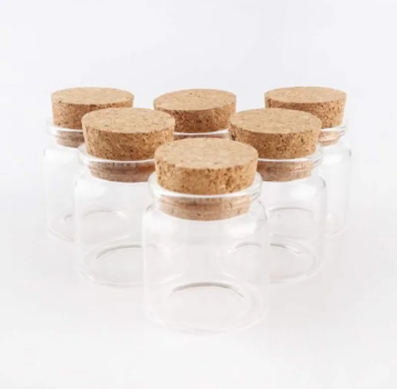 Medical Grade Clear Round Flat Bottom Glass Test Tube Wooden Cork Cap Borosilicate 3.3 Glass 30mm Test Tubes With Cork Stopper