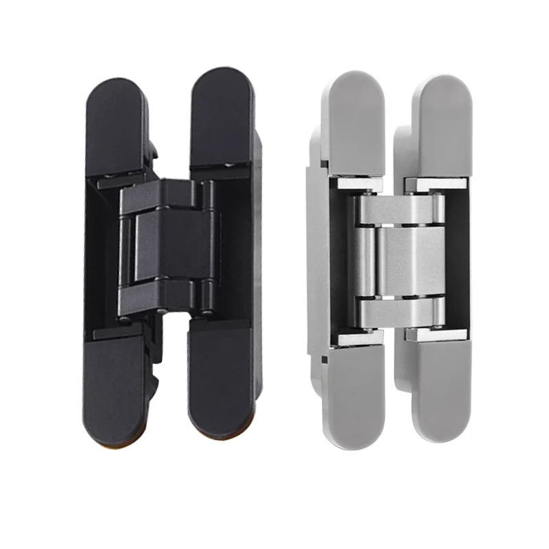 HM1156 Professional concealed door application Silver 180 degree three direction adjustable concealed door hinge