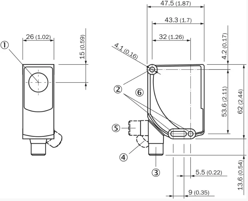 sick KTS-WB41141142ZZZZ  1218200 26 mm x 62 mm x 47.5 mm It is used in industrial automation production
