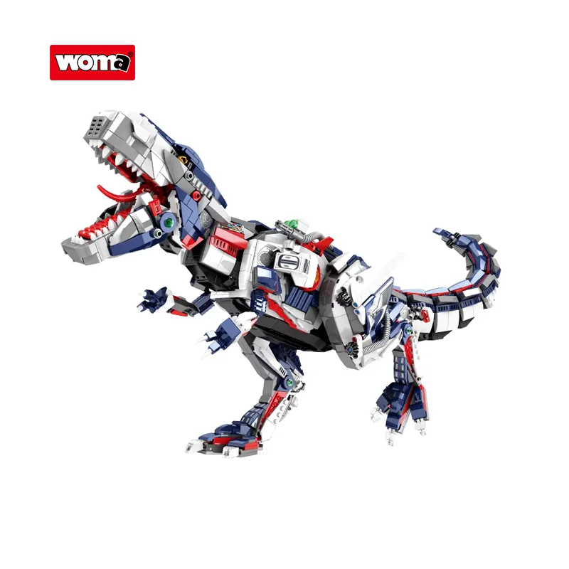 WOMA TOYS C0475 Children Adult Decompression Toy Animal Dinosaur Mechanical STEM Building Blocks Brick Set Kids Juguetes