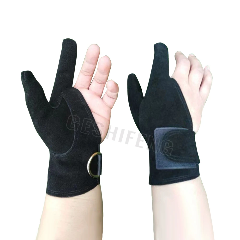 Training Eagle Gloves Anti Bite Anti-Scratch 26cm Leather Anti Grasping Fingerless Gloves For Training Interactive