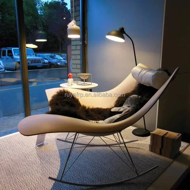 Кресло-качалка Черное Кожаное для дома, двойное современное кресло-качалка в скандинавском стиле для балкона, отдыха и отдыха, для гостиной
