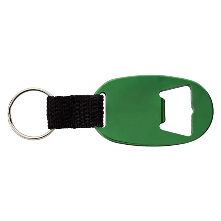 Aluminum Metal Beer Bottle Opener Keychain With Logo Laser Engraved In a Large Imprint Area