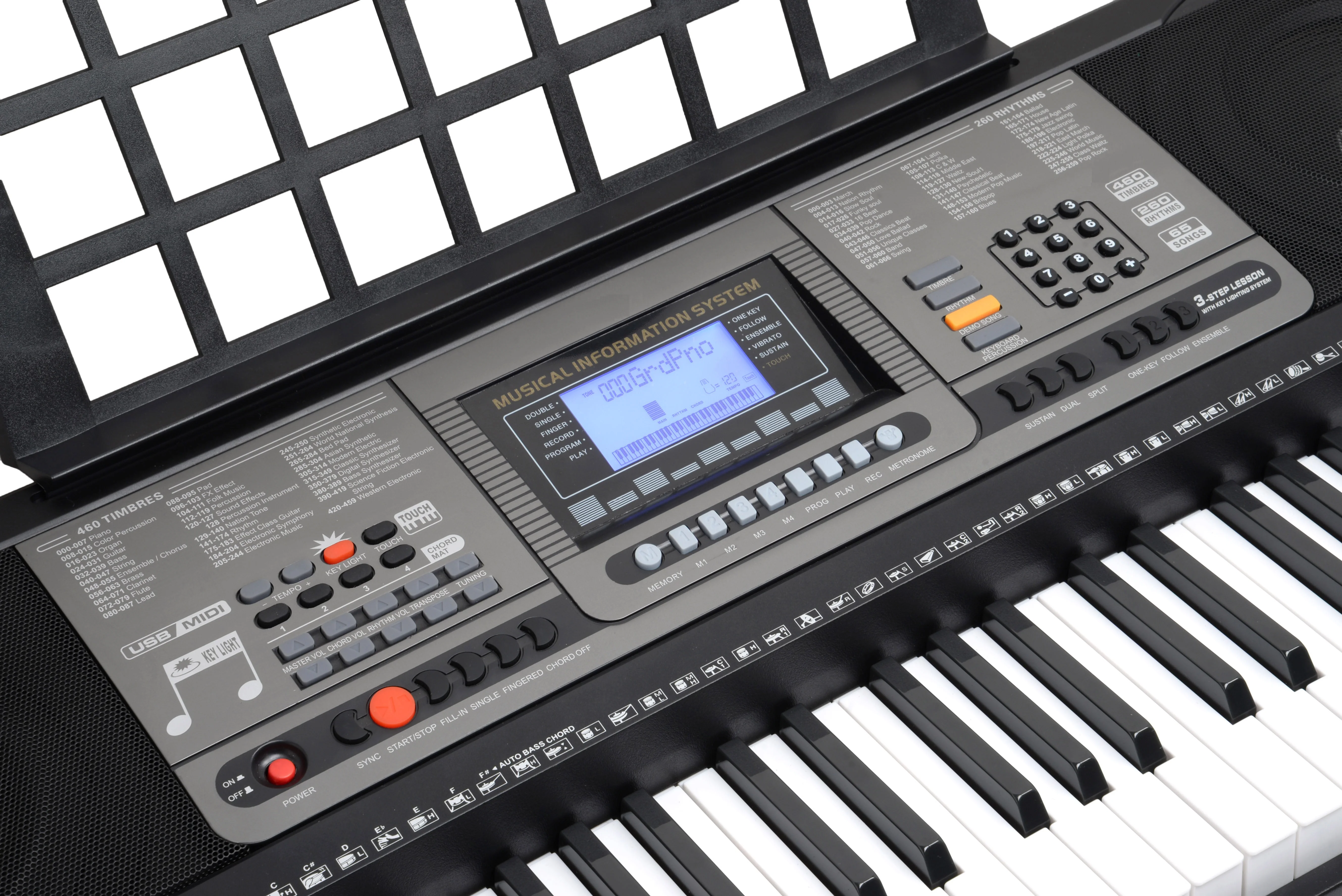 Premium Sound Original Black Multi-function Button Efficient Electric Keyboard