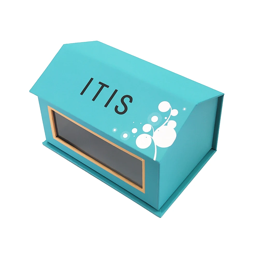 Custom printed luxury cardboard house shape gift box