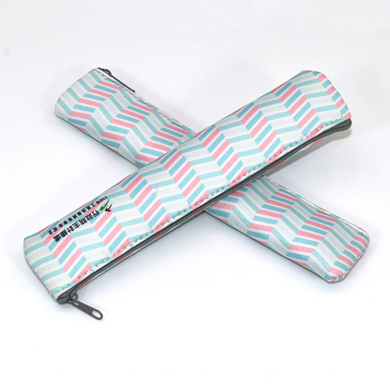 UOO OEM RPET Recycled Customized Design Sublimation Full Printing Neoprene Long  Pencil Case