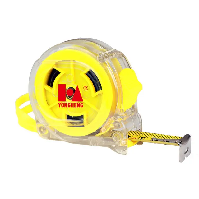 Yongheng New ABS Clear case tape measure 3m/5m/7.5m Length Measurement Meter Steel Measuring Tape