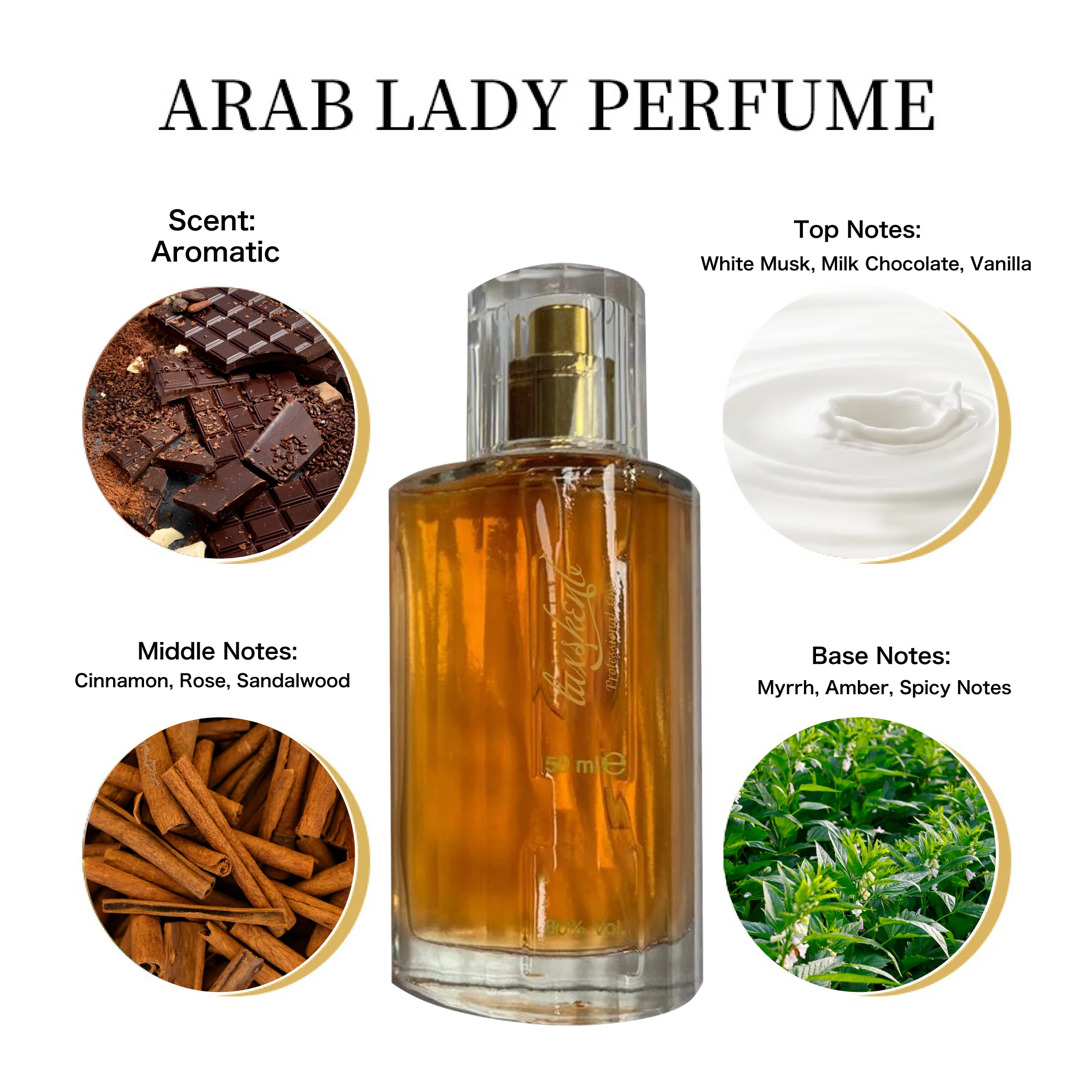 Custom Dubai Arabic Perfume Choco Musk Perfume 50ml Perfumes Arabes Al Por Mayor for Women