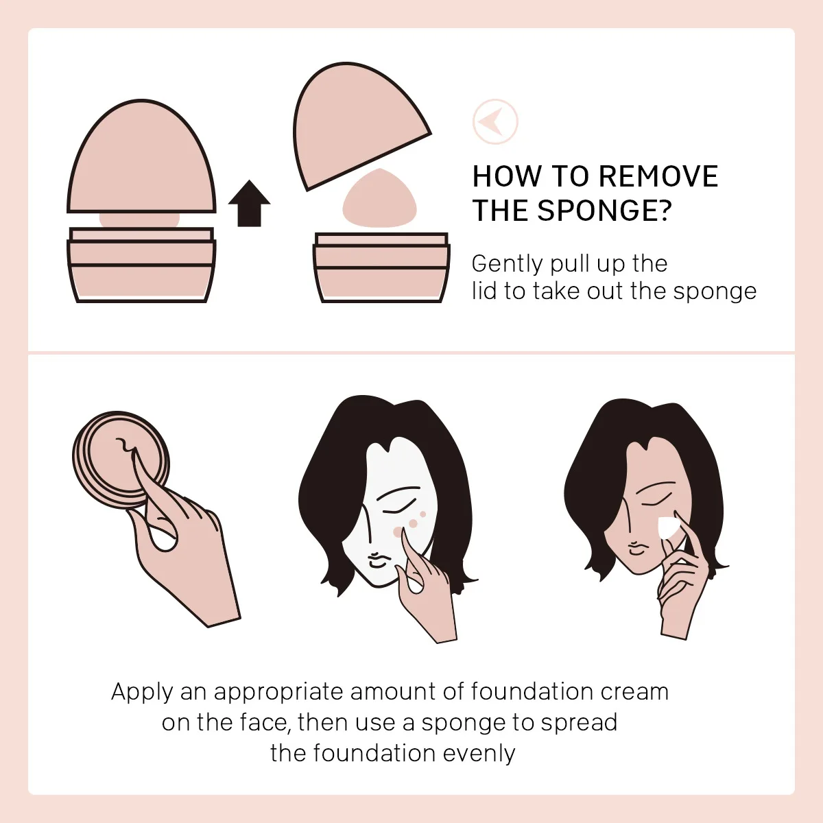 Customize Luxury Half Sugar Cream Velvet Foundation Cream with Sponge Foundation Makeup Waterproof and Matte