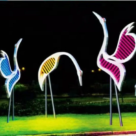 Swan model 3d animal choux paste Made in China superior quality bird light decoration floor landscape spot lighting sculpture