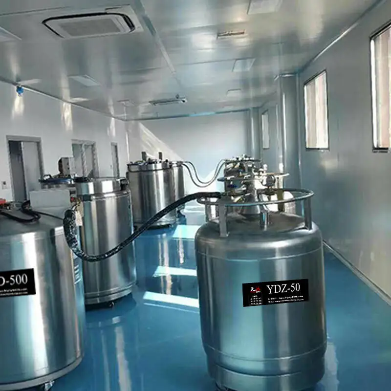 Liquid Nitrogen Dewar Tank Flask Stainless Steel Cylinder Cryogenic 500L Horizontal  Transport Extractor