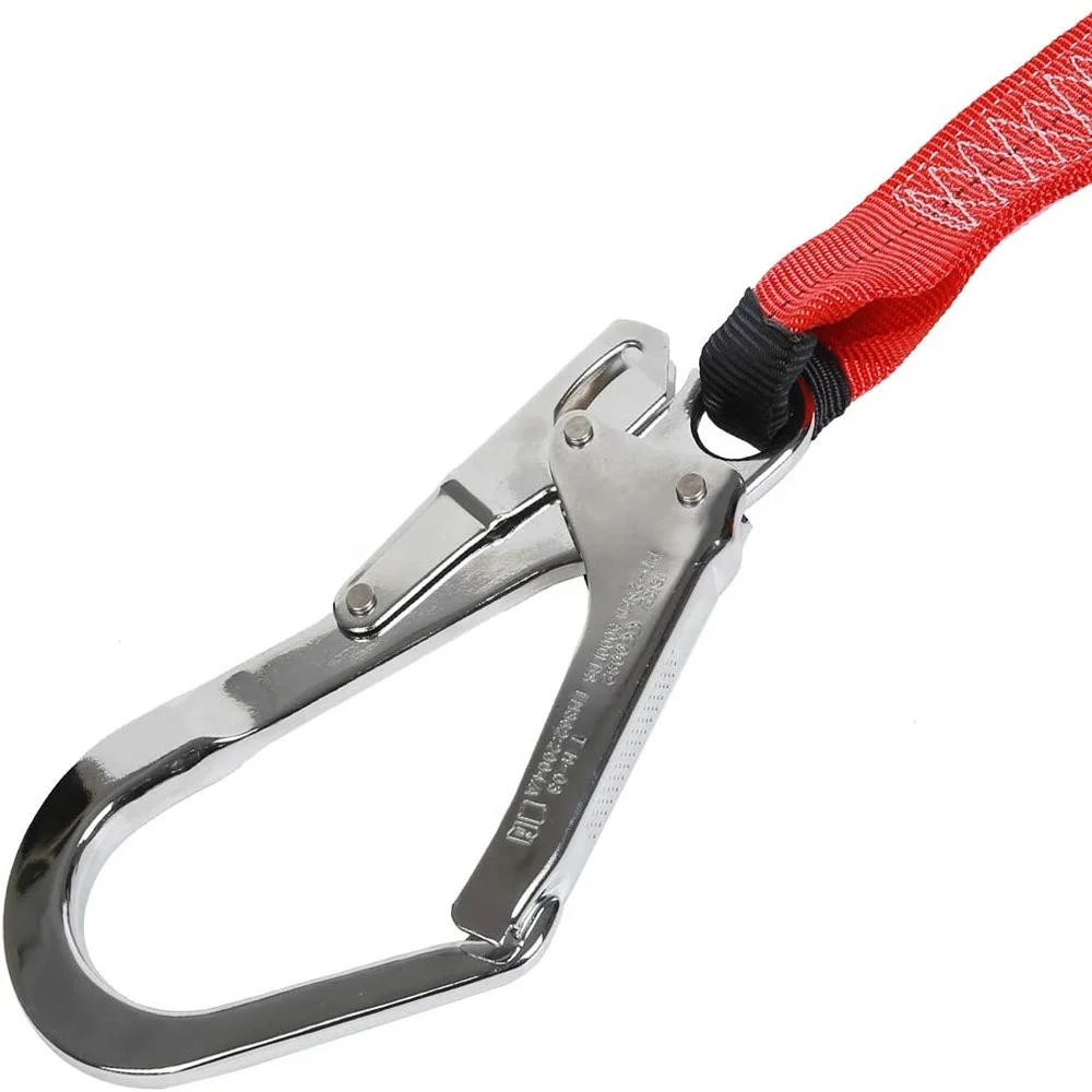 Single Leg Stretch Lanyard Fall Arrest Safety Harness Shock Resistant lanyard with energy absorption