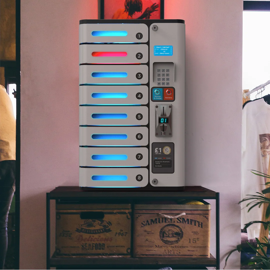 Y2power ADE Fast charging 8 Bay Coin operated Mobile Charging Locker PL-SC08-Y2 Phone charging cabinet