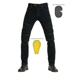 Motorcycle Pants Cycling Jeans Anti Fall Travel Motocross Knights Pants Equipped for Men with Knee Pads With Cover