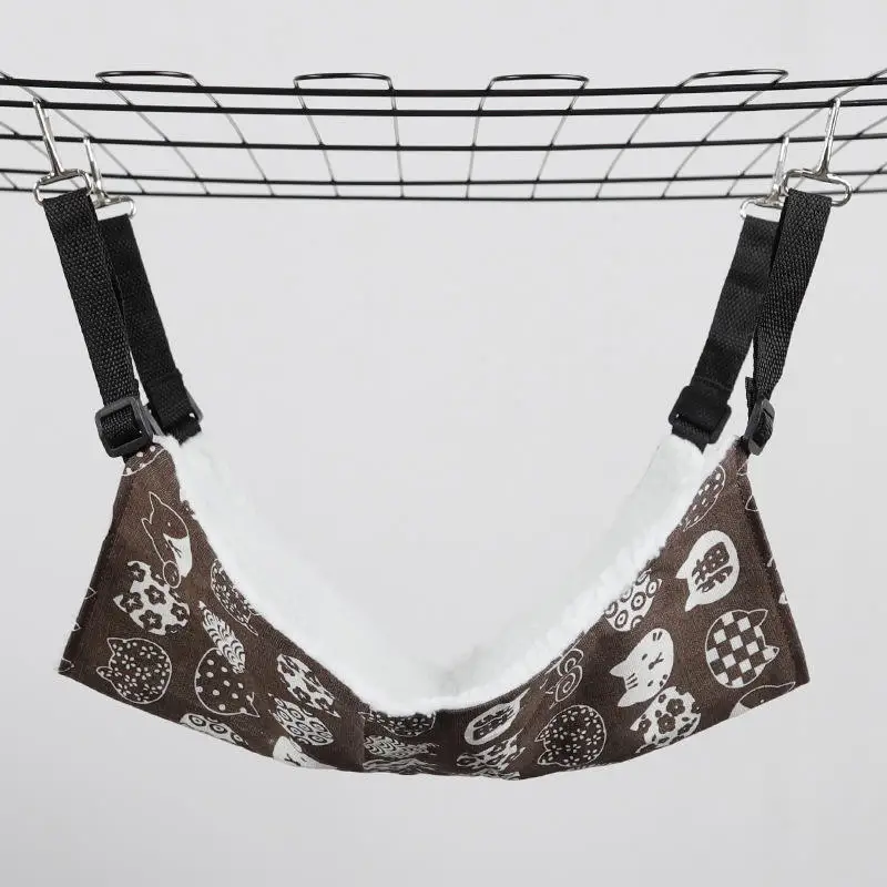Wholesale Colorful Pattern Plush Lamb Velvet Hammock Cat Bed Cat Hammock Beds For Cats