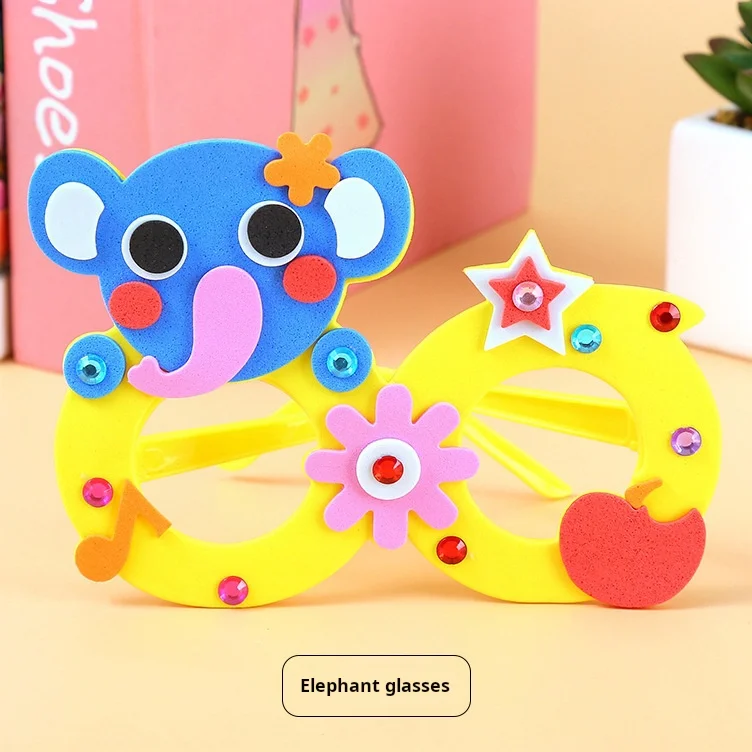 New DIY 3D Foam Craft Sticker Kids Sunglasses Toy Handmade Learning Kids Art Educational Toys 2024