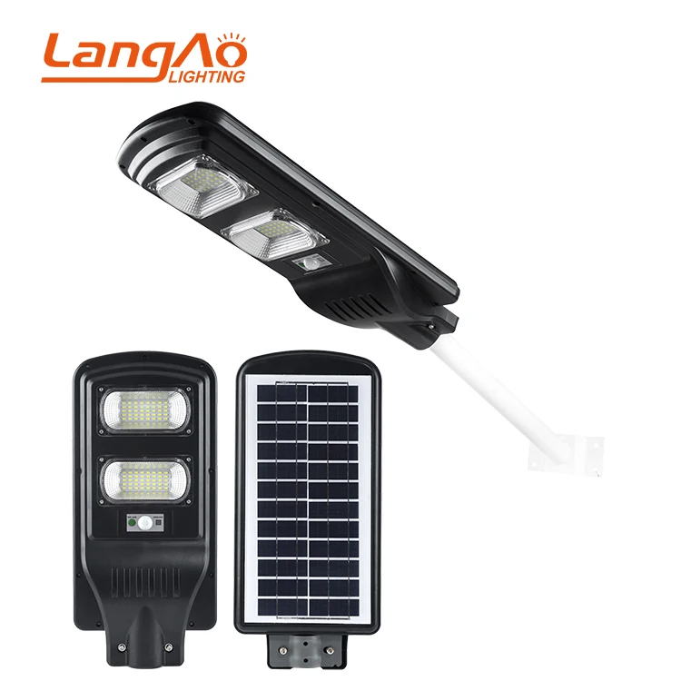  Высокое качество Открытый водонепроницаемый IP65 SMD 30 Вт 60 90 все в одном Солнечный уличный светильник
