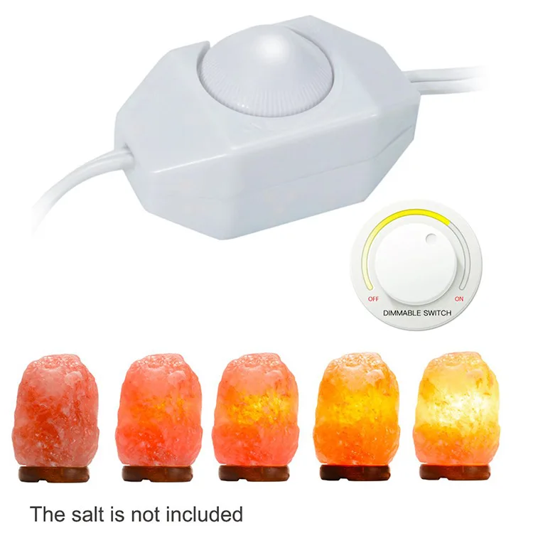 Himalayan Salt Stone Lamp AC DC E26 E27 Bulb Holder Electric Wire Cables AC Power Cord Salt Lamp Cord with Dimmer Switch