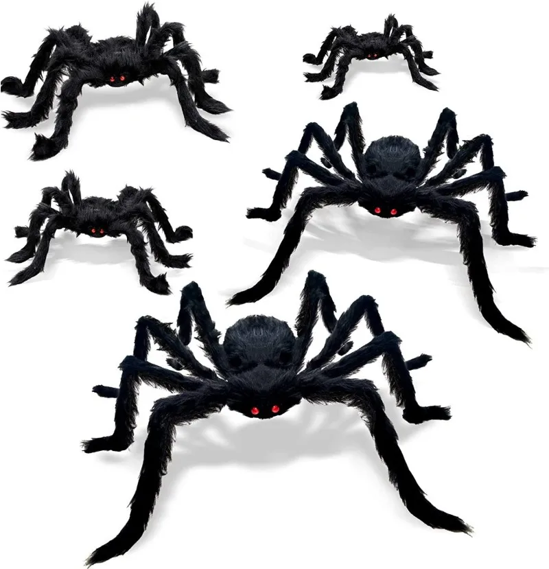 Halloween decoration spider web spider silk combination simulation big spider bar haunted house chamber scene